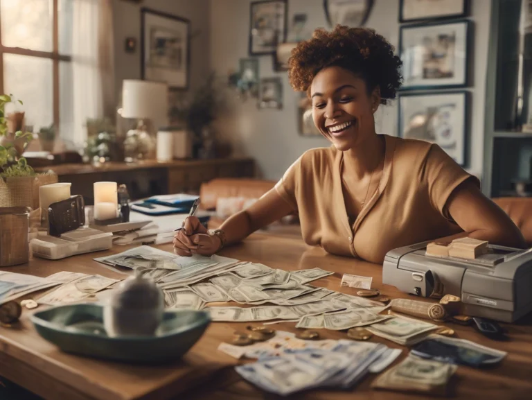 Fun and friendly visual for a personal finance blog titled Money Checkup Guide